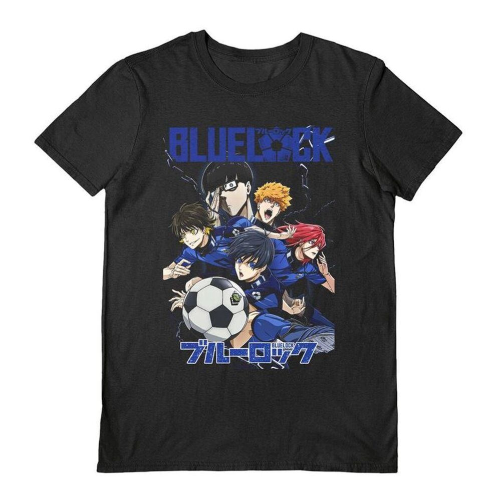 Blue Lock Unisex Adult Team In Chains T-Shirt / Black